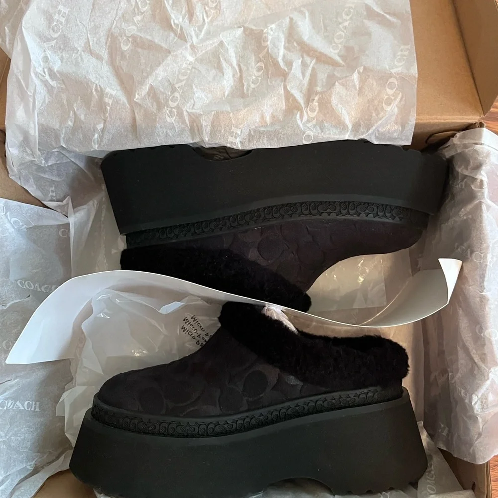 Black COACH Cecelia clogs - Picture 2 of 9